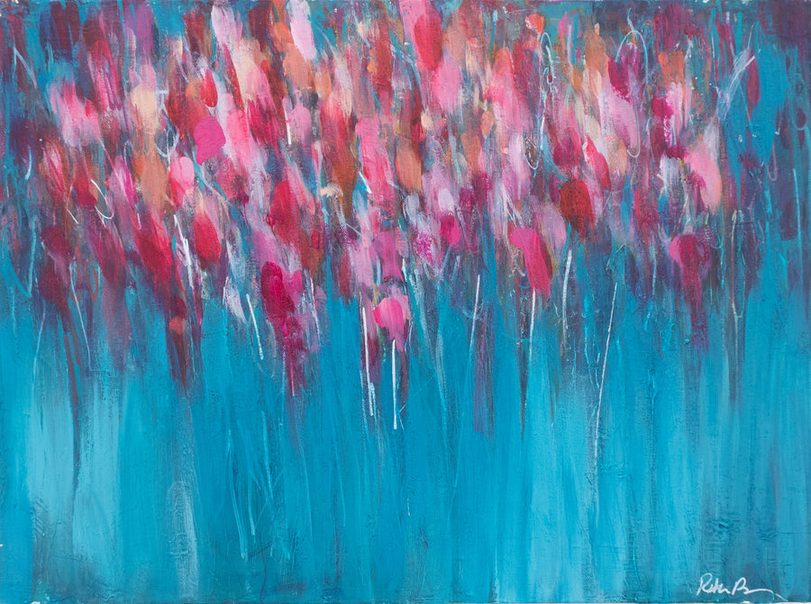 Of Teal and Pink · 24x18
