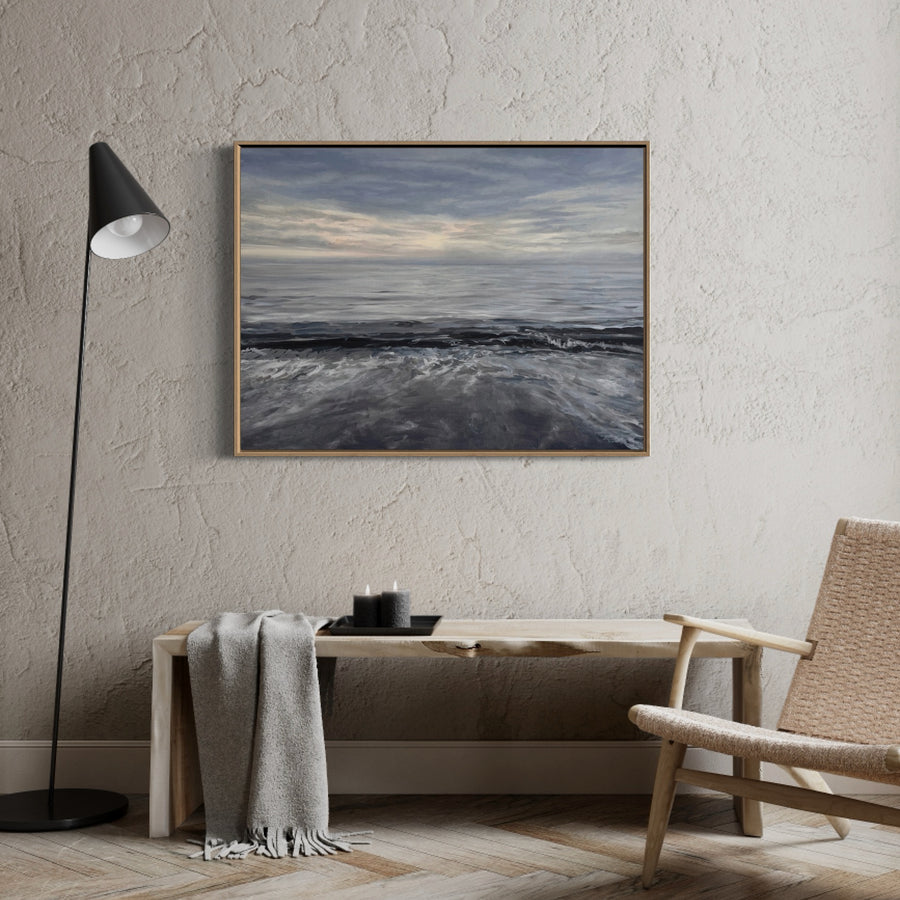 Just a Gray Beach Day · 40x30