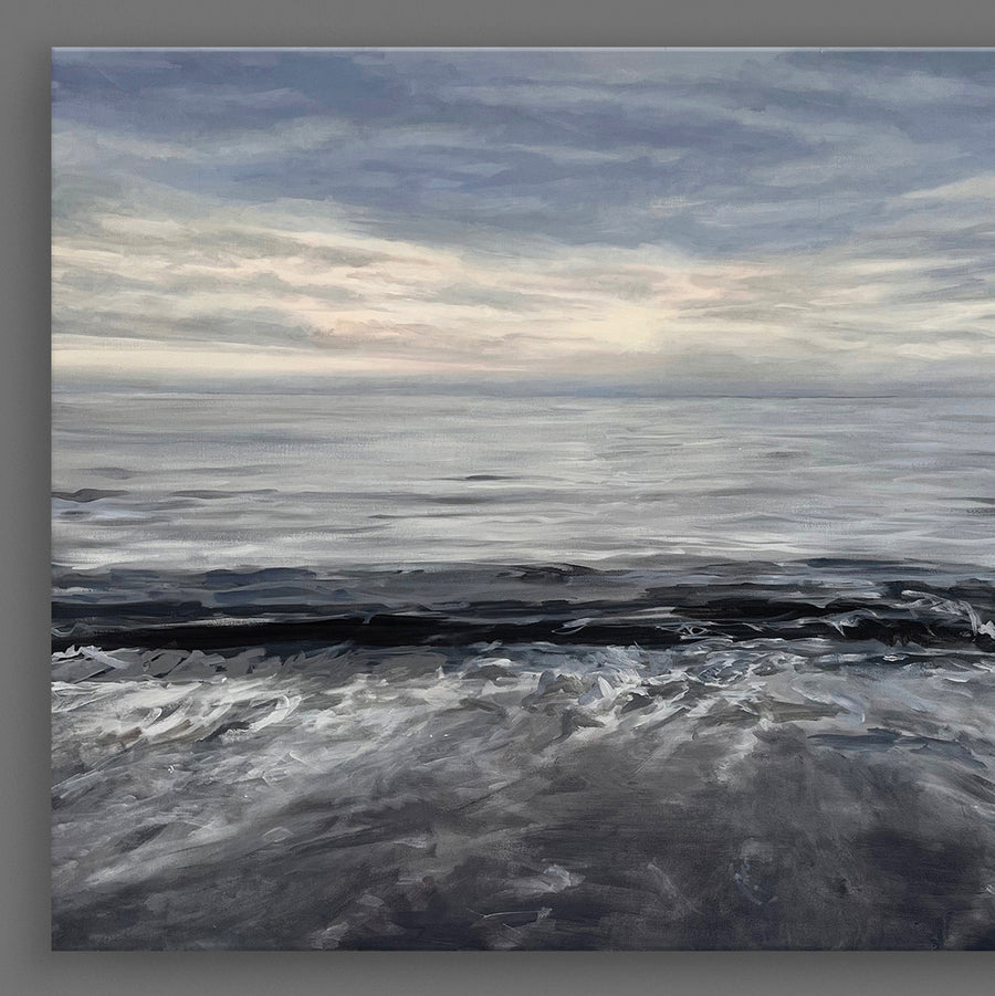 Just a Gray Beach Day · 40x30
