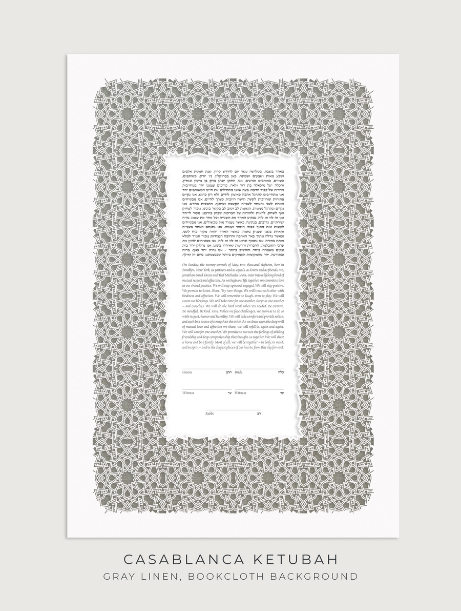 CASABLANCA, Gray Linen, Bookcloth