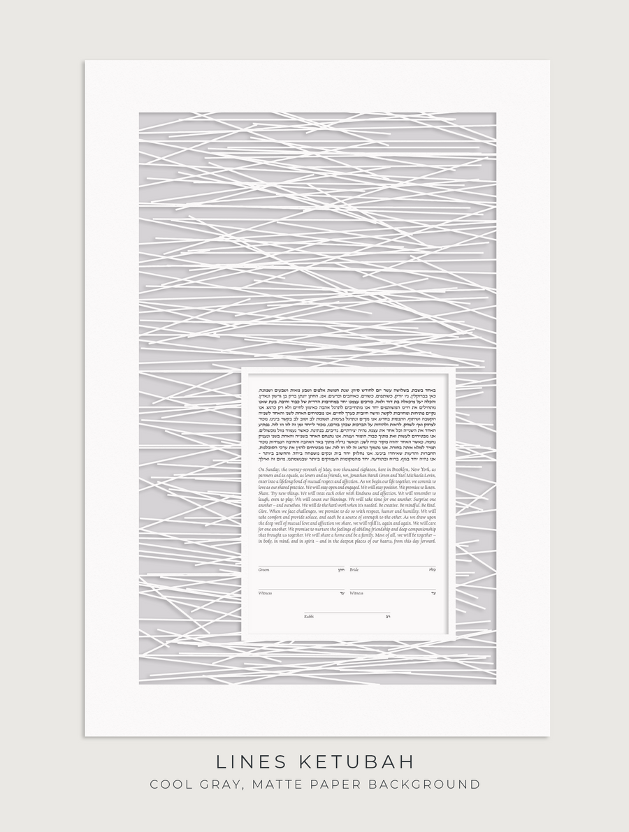 Lines, Cool Gray, Matte Paper
